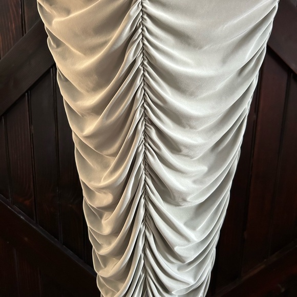 Sabora Strapless Ruched Dress in Soft Cream - Picture 3 of 5